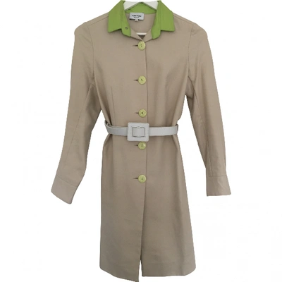 Pre-owned Au Jour Le Jour Trench Coat In Beige