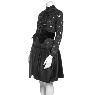 LANVIN Pre-owned Lace Mid-length Dress In Black