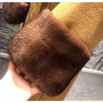 Pre-owned Fendi Camel Wool Coat