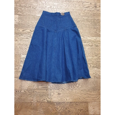 Pre-owned Iceberg Maxi Skirt In Blue