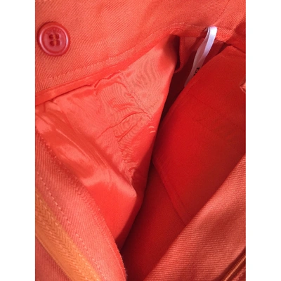 Pre-owned Versace Orange Synthetic Shorts