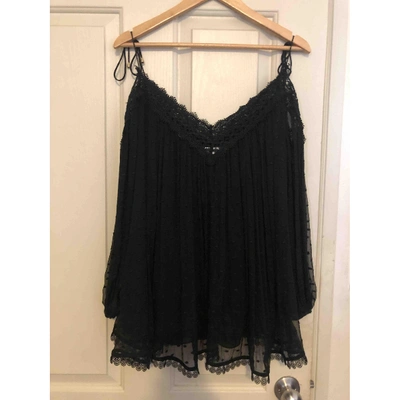 Pre-owned Zimmermann Black Lace Top