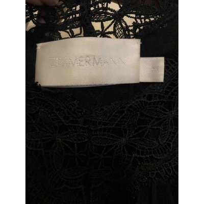 Pre-owned Zimmermann Black Lace Top