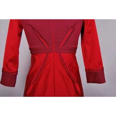 Pre-owned Zac Posen Silk Mid-length Dress In Red