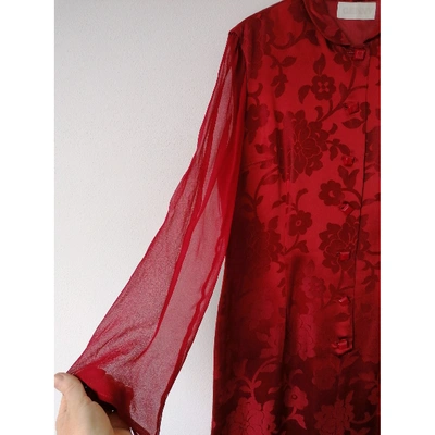 Pre-owned Genny Mid-length Dress In Burgundy