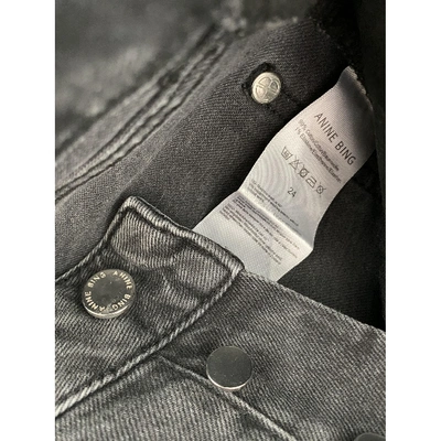Pre-owned Anine Bing Slim Jeans In Grey