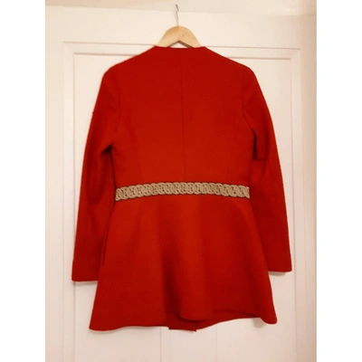 Pre-owned Moncler Gamme Rouge Red Wool Coat