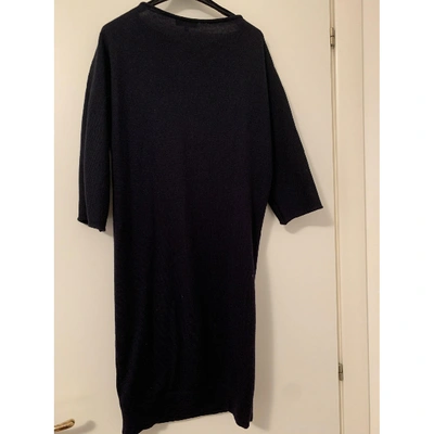 Pre-owned Fay Wool Mid-length Dress In Blue