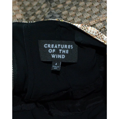 Pre-owned Creatures Of The Wind Silk Mini Skirt In Metallic