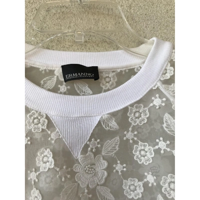 Pre-owned Ermanno Scervino Lace Top In White