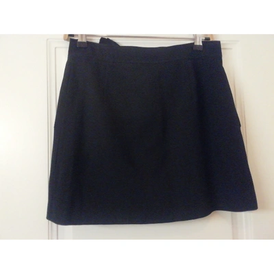 Pre-owned Aspesi Wool Mini Skirt In Black