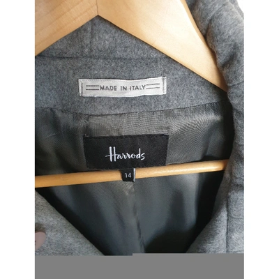 Pre-owned Harrods Grey Wool Coat