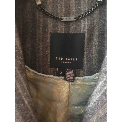 Pre-owned Ted Baker Wool Blazer In Grey