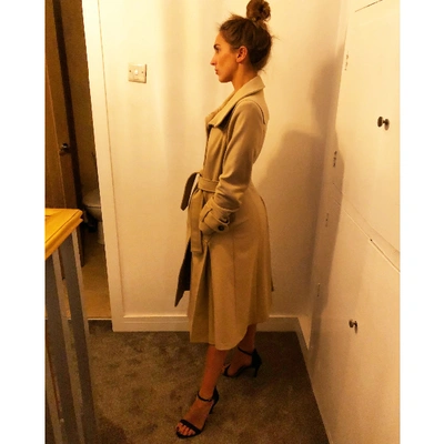 Pre-owned Burberry Wool Trench Coat In Beige
