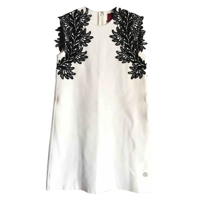 Pre-owned Moncler Mid-length Dress In White