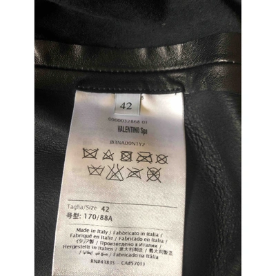 Pre-owned Valentino Black Leather Leather Jacket