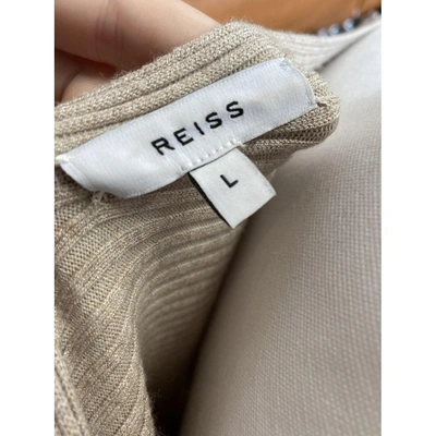 Pre-owned Reiss Beige Viscose Top