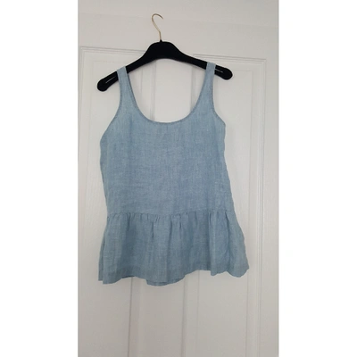 Pre-owned J Brand Blue Linen  Top