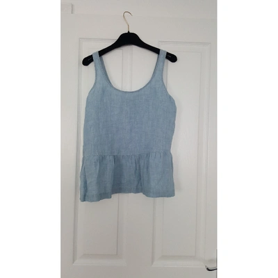 Pre-owned J Brand Blue Linen  Top