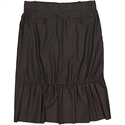 Pre-owned Louis Vuitton Wool Mid-length Skirt In Anthracite