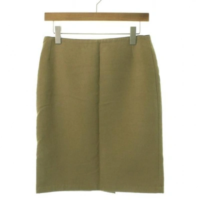 Pre-owned Dries Van Noten Khaki Wool Skirt