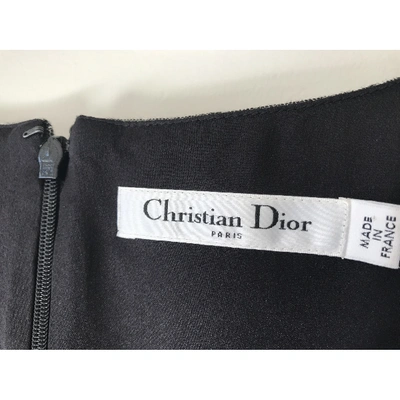 Pre-owned Dior Silk Mid-length Dress In Anthracite