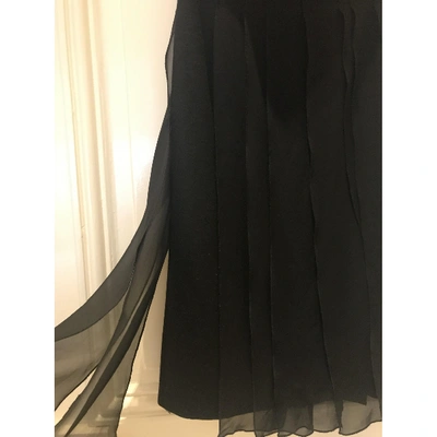 Pre-owned Dice Kayek Wool Mid-length Dress In Black