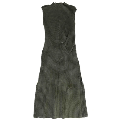 Pre-owned Rag & Bone Wool Maxi Dress In Khaki