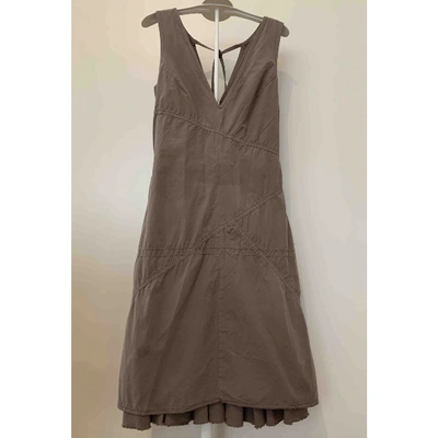 Pre-owned Hugo Boss Mini Dress In Brown