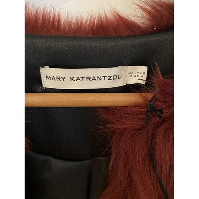 Pre-owned Mary Katrantzou Faux Fur Coat In Red