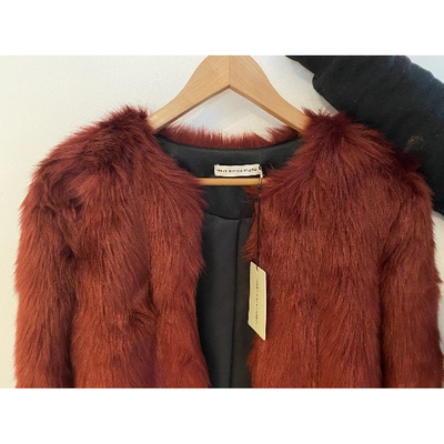 Pre-owned Mary Katrantzou Faux Fur Coat In Red