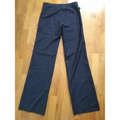 Pre-owned Golden Goose Wool Large Pants In Anthracite