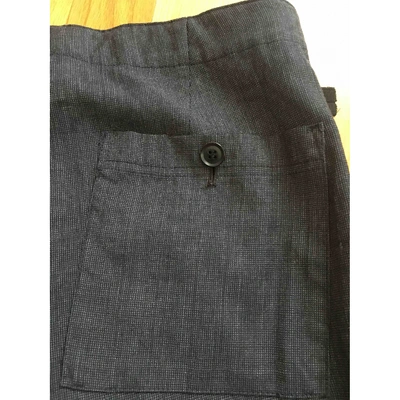 Pre-owned Golden Goose Wool Large Pants In Anthracite