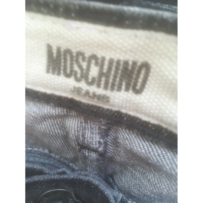 Pre-owned Moschino Straight Pants In Grey
