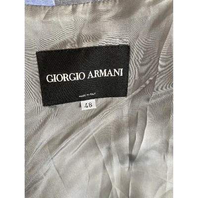Pre-owned Giorgio Armani Linen Jacket In Blue