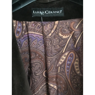 Pre-owned Luisa Cerano Brown Velvet Jacket