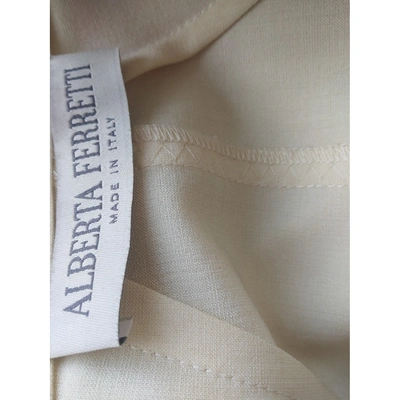 Pre-owned Alberta Ferretti Wool Blazer In White