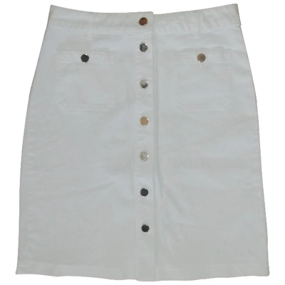 Pre-owned Gerard Darel Mid-length Skirt In White