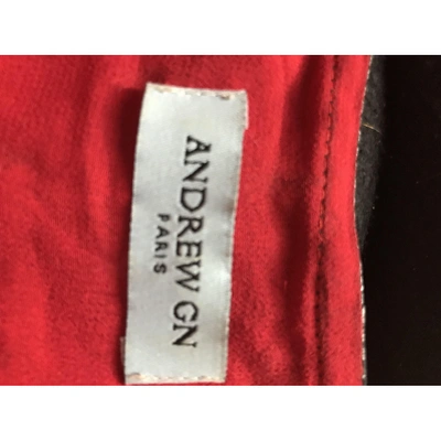 Pre-owned Andrew Gn Silk Blouse In Red