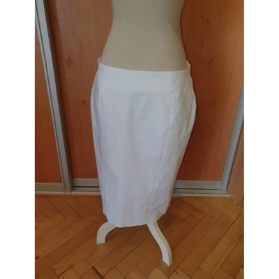 Pre-owned Wolford Mid-length Skirt In White