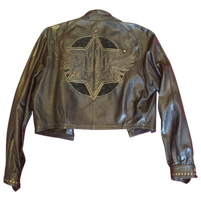 Pre-owned Roberto Cavalli Black Leather Jacket