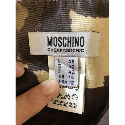 Pre-owned Moschino Cheap And Chic Silk Mid-length Skirt In Beige