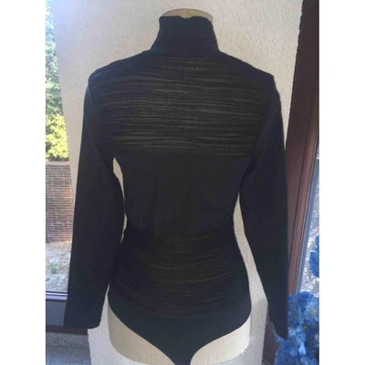 Pre-owned Wolford Anthracite Synthetic Top