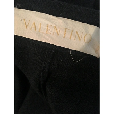 Pre-owned Valentino Silk Coat In Navy