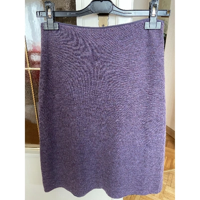 Pre-owned Blumarine Wool Mid-length Skirt In Purple