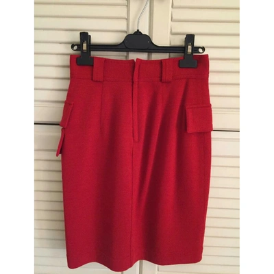 Pre-owned Versace Wool Mid-length Skirt In Red