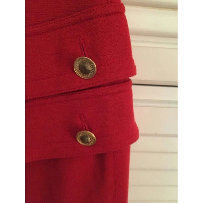 Pre-owned Versace Wool Mid-length Skirt In Red