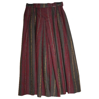 Pre-owned Kurt Geiger Wool Maxi Skirt In Multicolour