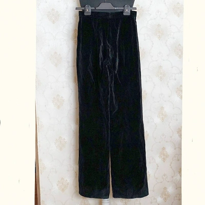 Pre-owned Bogner Velvet Large Pants In Black