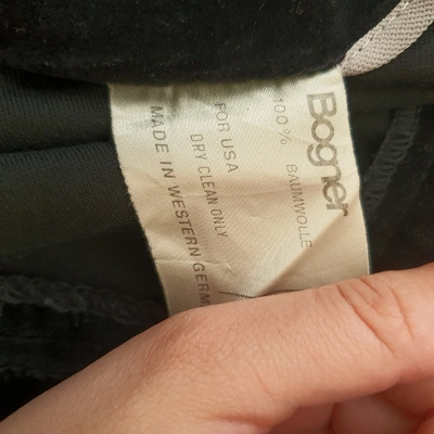 Pre-owned Bogner Velvet Large Pants In Black